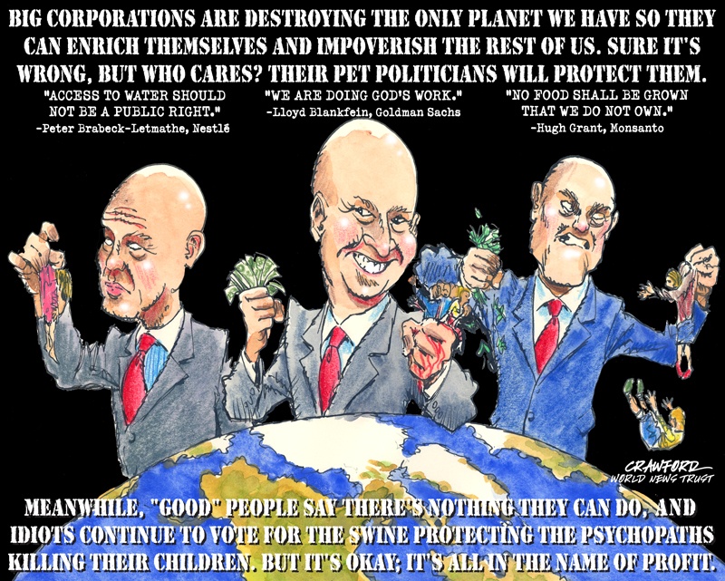 The Roots Of Our Problems. Editorial cartoon by Gregory Crawford. © 2016 World News Trust