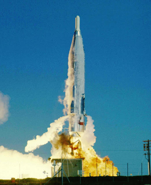 An intercontinental ballistic missile (ICBM) is a guided ballistic missile with a minimum range of 5,500 kilometres (3,400 mi)[1] primarily designed for nuclear weapons delivery (delivering one or more thermonuclear warheads). Image from: siloworld.net